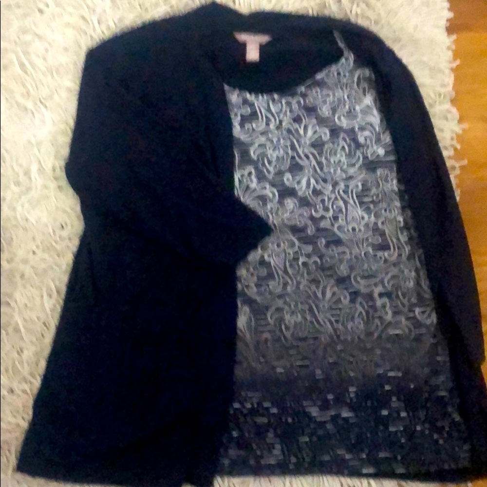 2XL White stage 3/4 length sleeve top